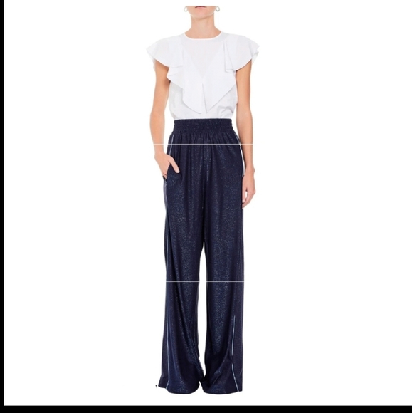 Golden Goose Isabella White Floral Print Jacquard Ruffled Top Size L Lar… - Picture 14 of 14